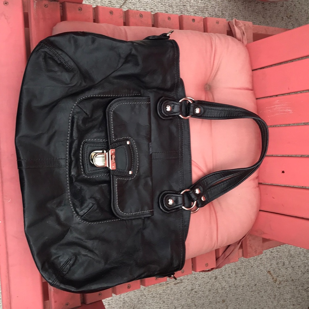 coach black leather purse. Gently used.